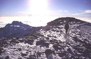 Mawenzi, Hans Meyer Point, Weg zum Gipfel